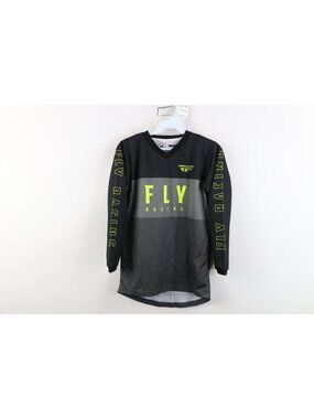 Vtg Y2K Fly Racing Boys Large F-16 Motocross Racing Long Sleeve Jersey T-Shirt